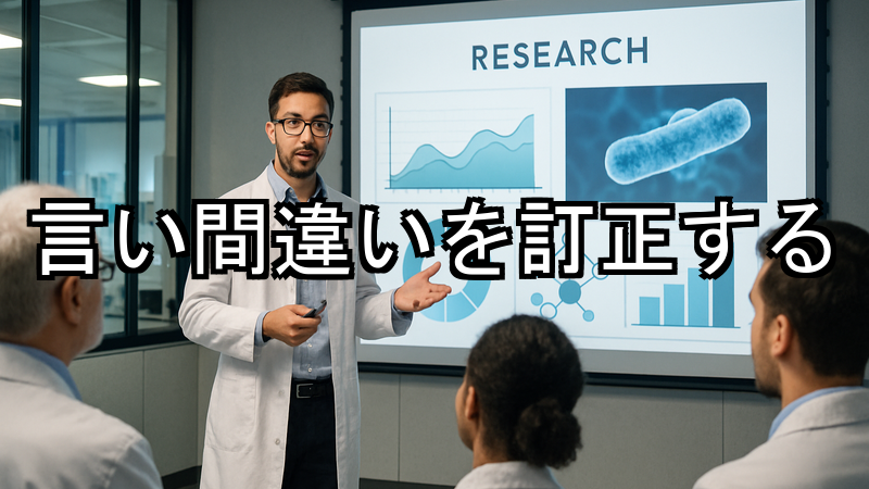 言い間違いを訂正する