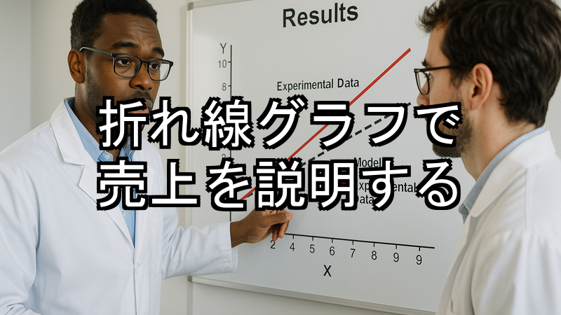 折れ線グラフで売上を説明する