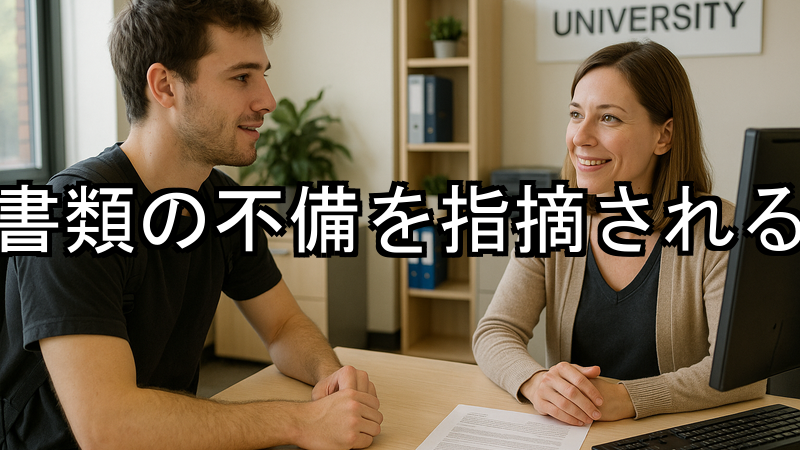 書類の不備を指摘される
