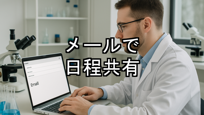 メールで日程共有