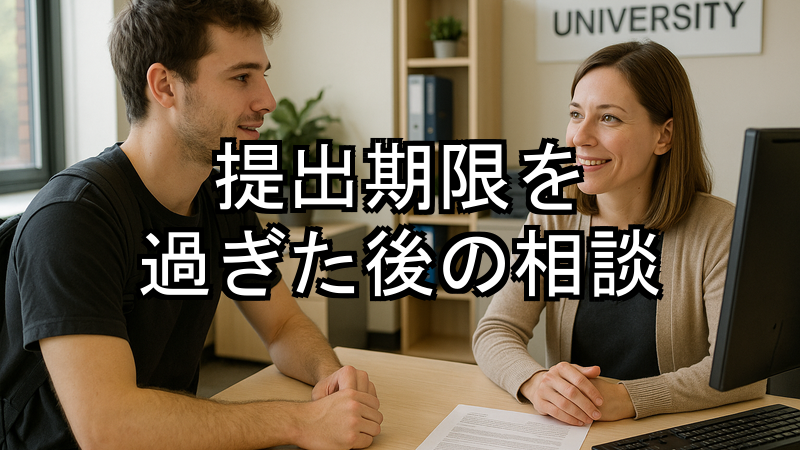 提出期限を過ぎた後の相談