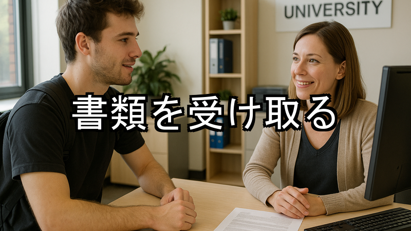 書類を受け取る