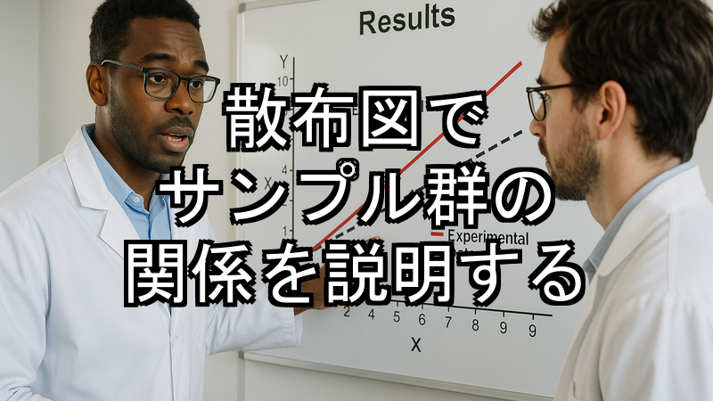 散布図でサンプル群の関係を説明する